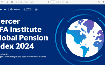 I principali risultati del Global Pension Index 2024 del Mercer CFA Institute su adeguatezza e sostenibilità