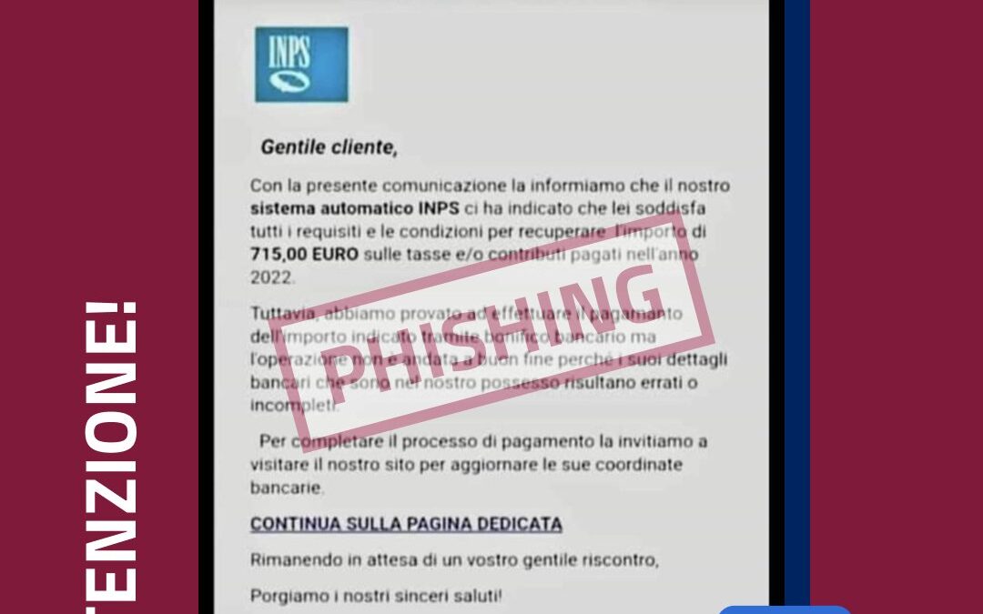 L’Inps denuncia un tentativo di truffa